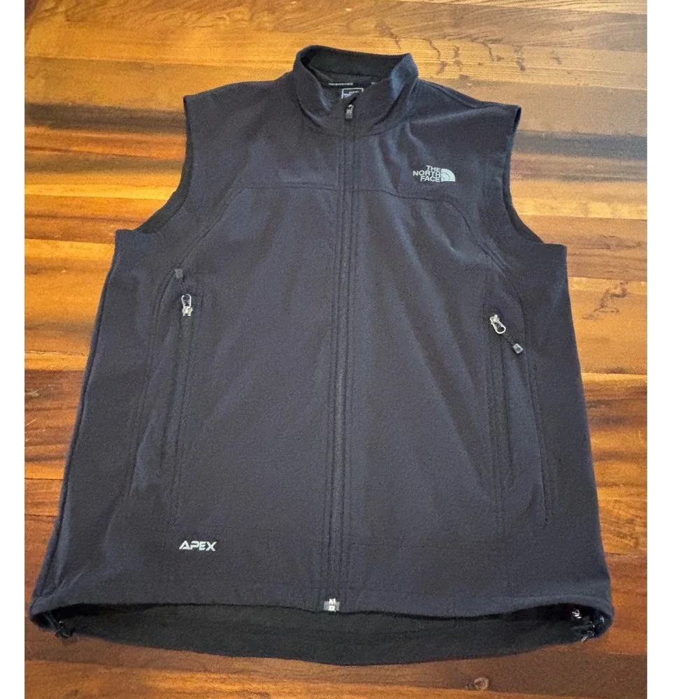 The North Face Flight Series Apex Vest Mens Large Black Softshell Full Zip L/G